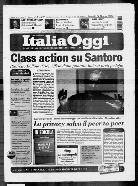 Italia oggi : quotidiano di economia finanza e politica